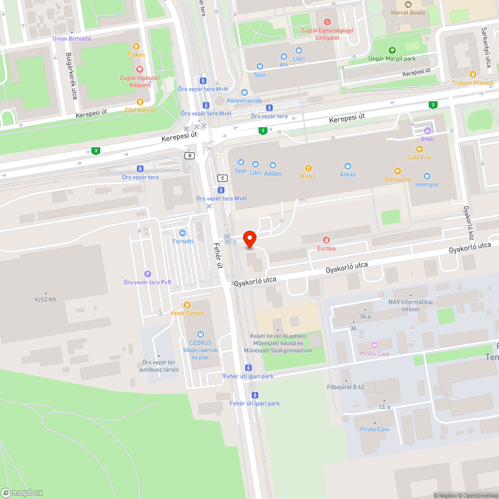 Felújítandó parkoló környezet a Gyakorló utca 2.szám mellett. bejelentés helye