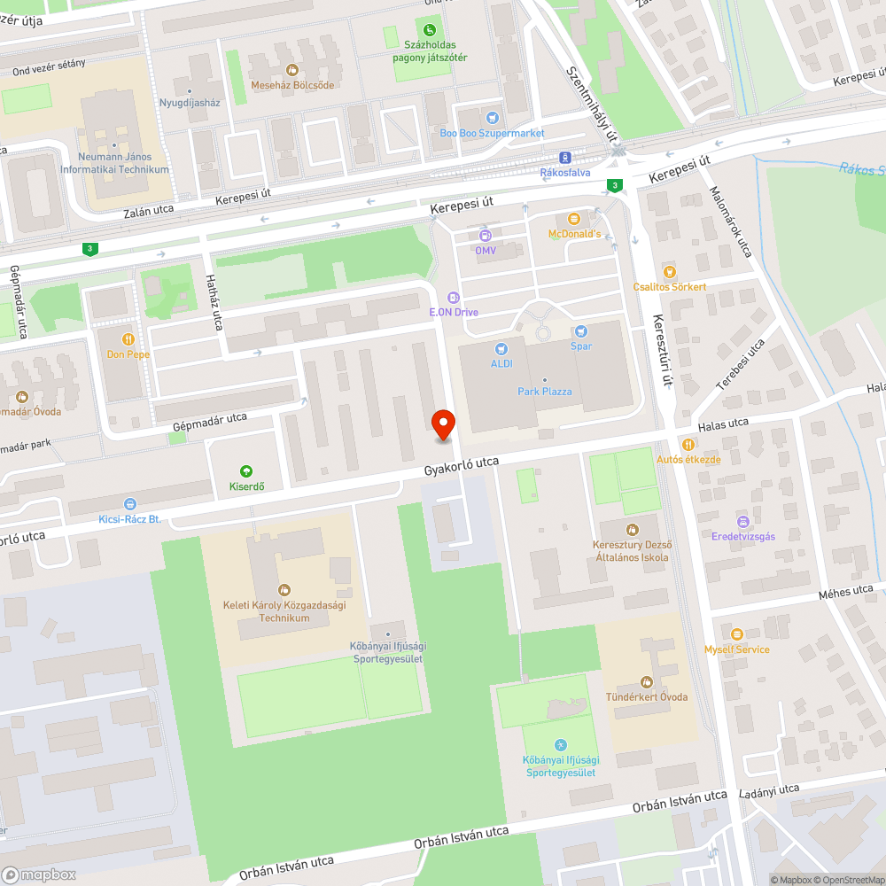 Kőtörmelék halmok a Gyakorló utca-Hatház utca sarkánál. bejelentés helye