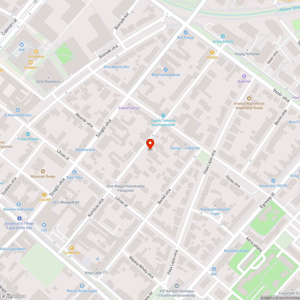 Kátyú bejelentés helye