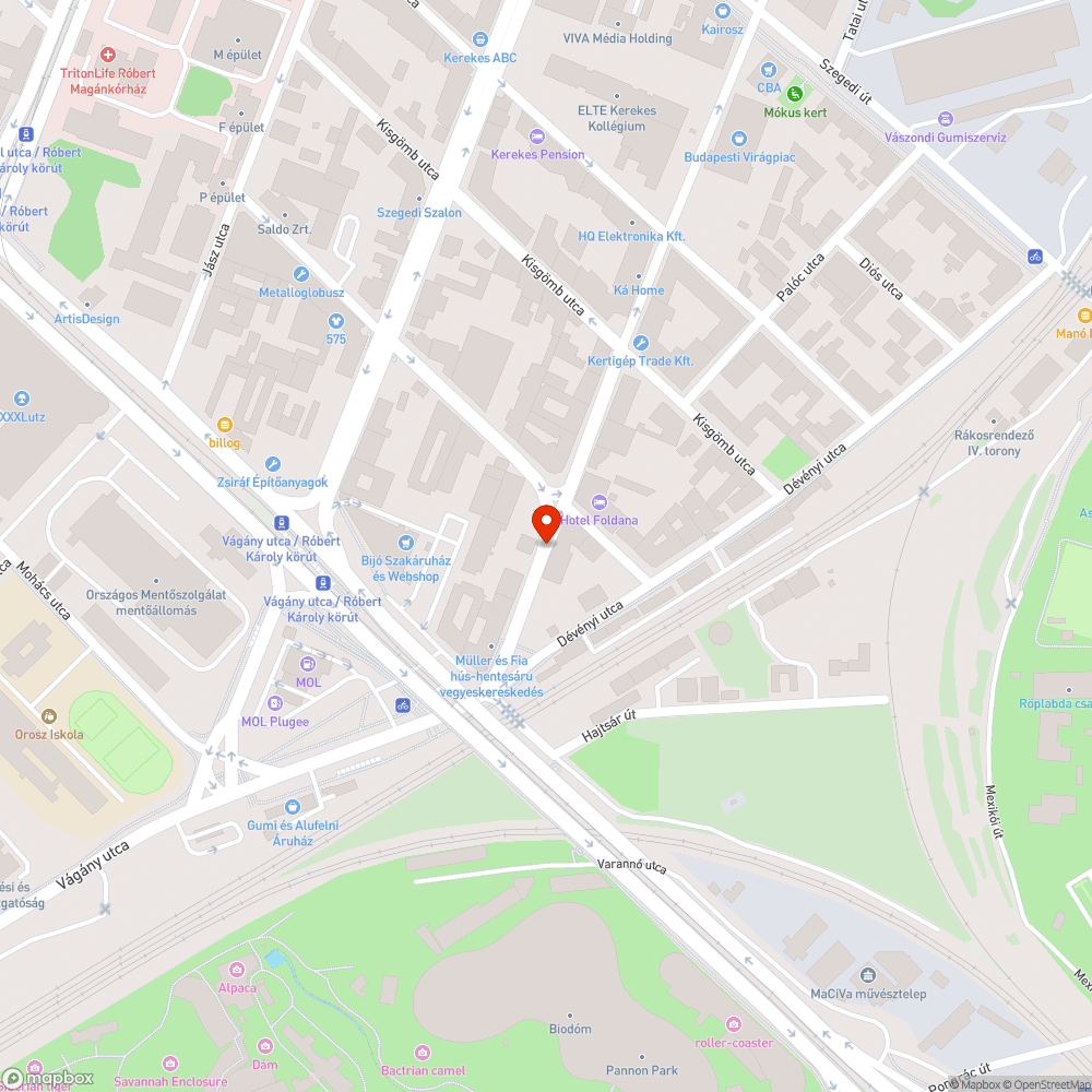 Kidöntött fa bejelentés helye