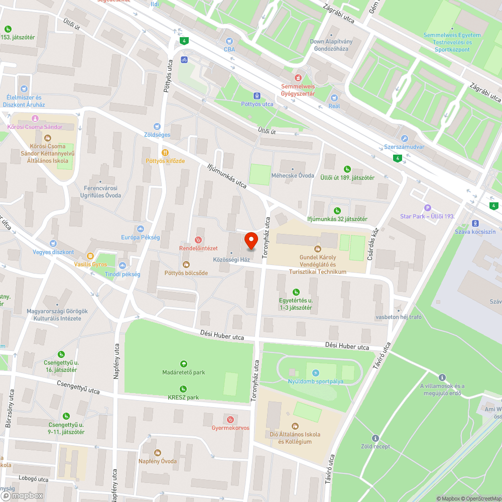 Kátyú bejelentés helye