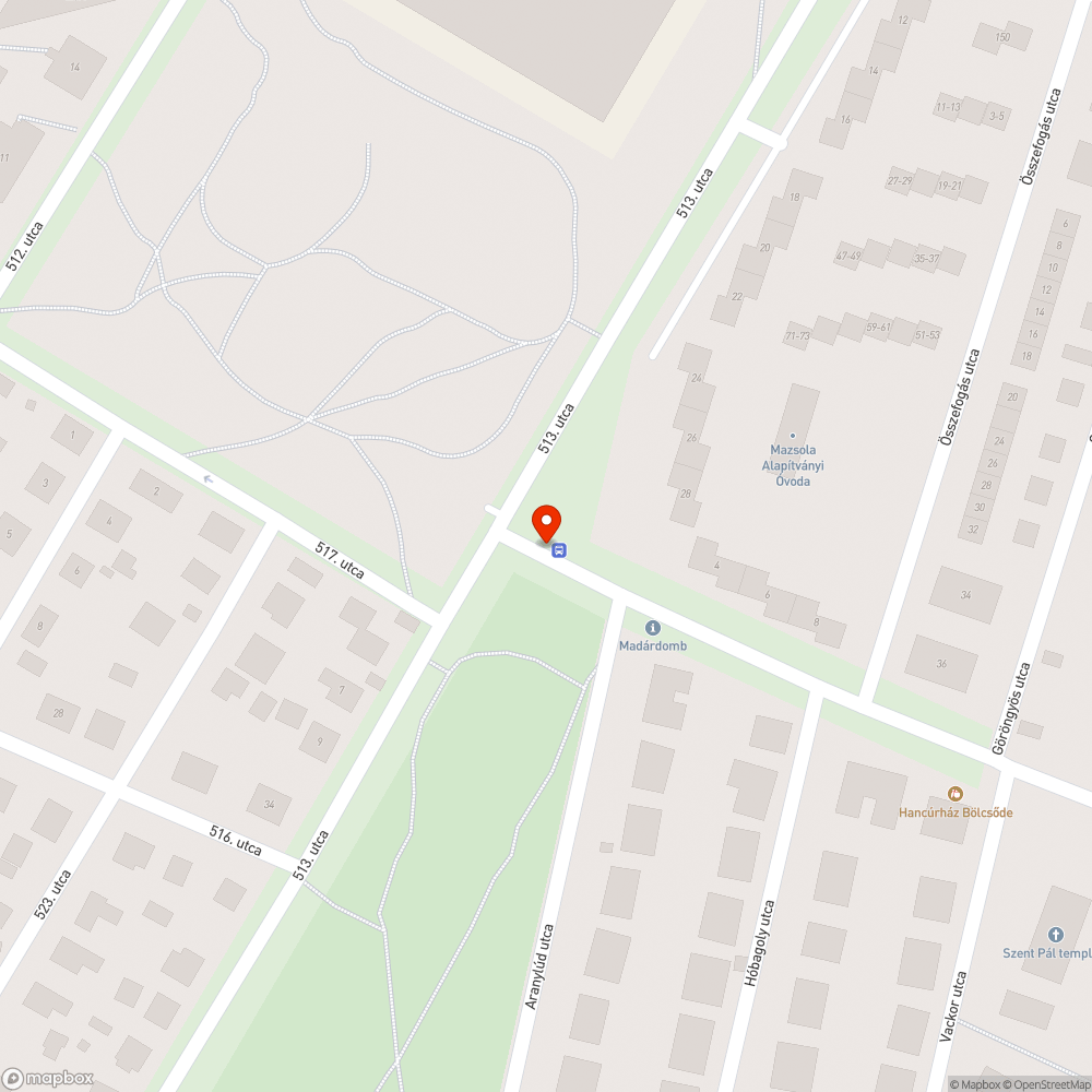 Jeges utak a buszmegállótól bejelentés helye