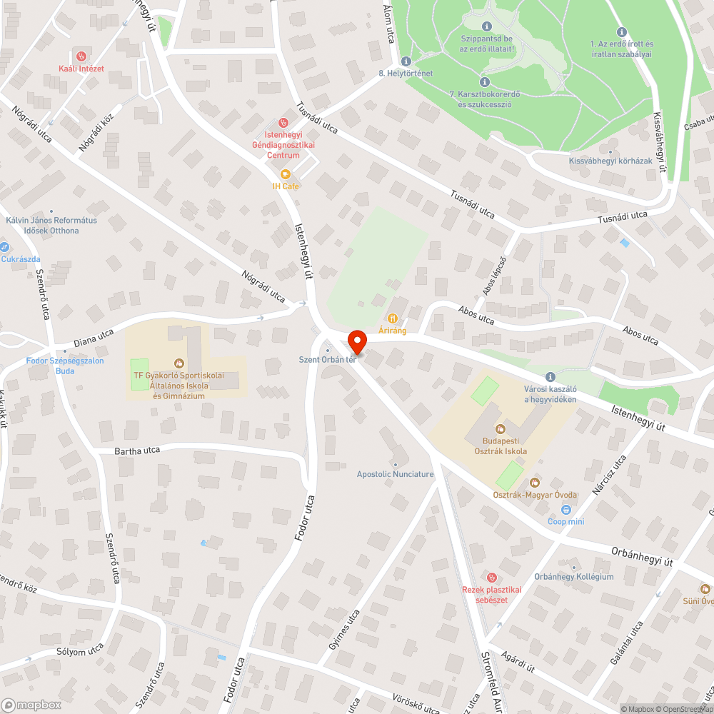 Jeges járda Szent Orbán téren bejelentés helye