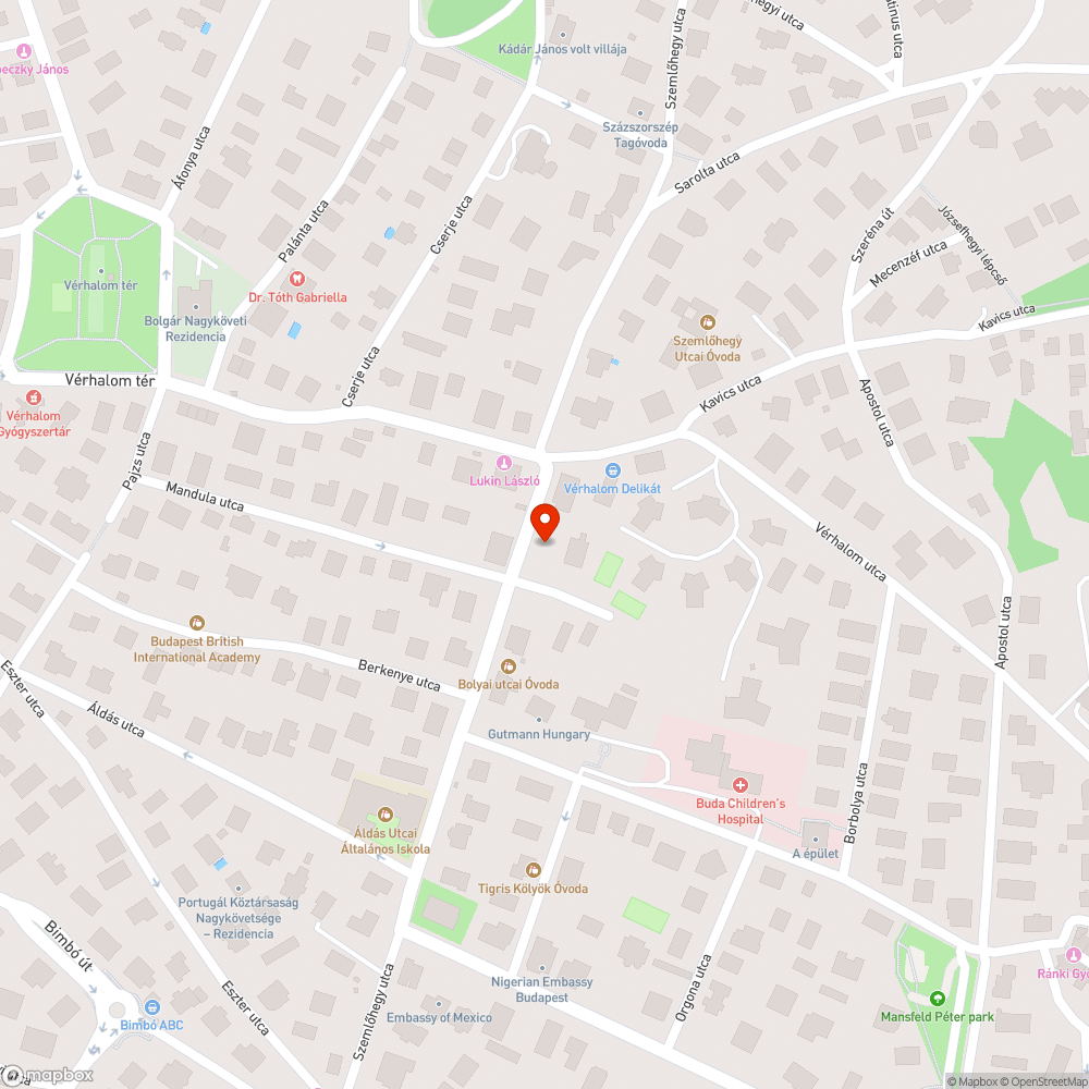 Budapest Szemlohegy u 23/a - Jeges jarda bejelentés helye