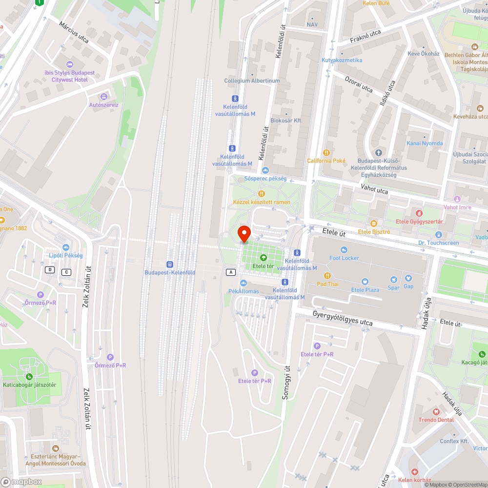 Padból hiányzó faléc a Kelenföld vasútállomáson bejelentés helye