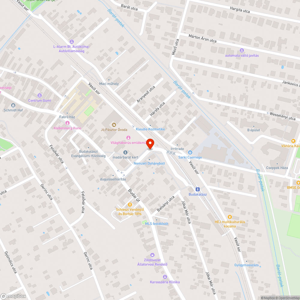 Zebra létesítése bejelentés helye