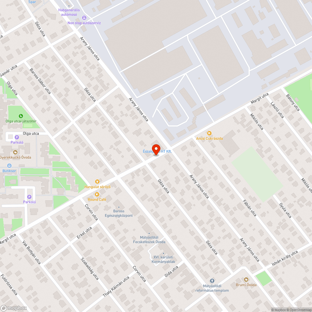 Veszélyes buszmegálló bejelentés helye