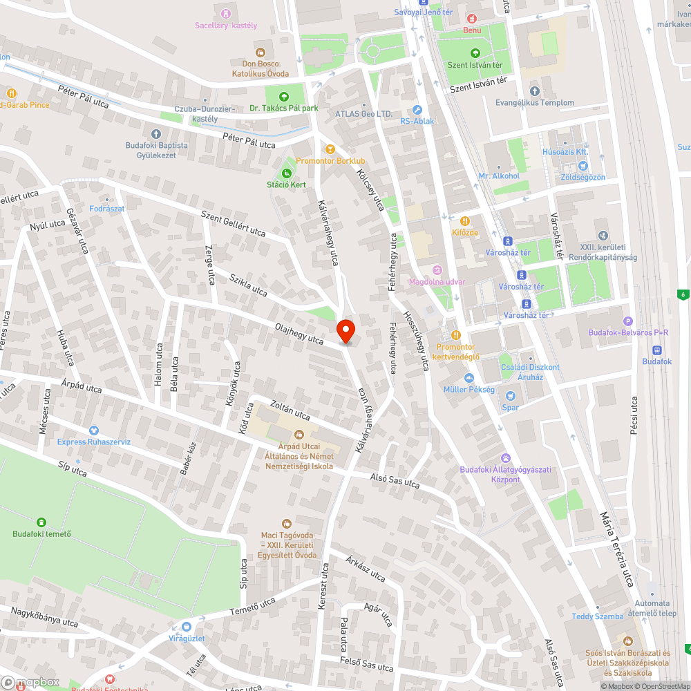 Kátyú az Olajhegy utca és Kálváriahegy utca kereszteződésében bejelentés helye