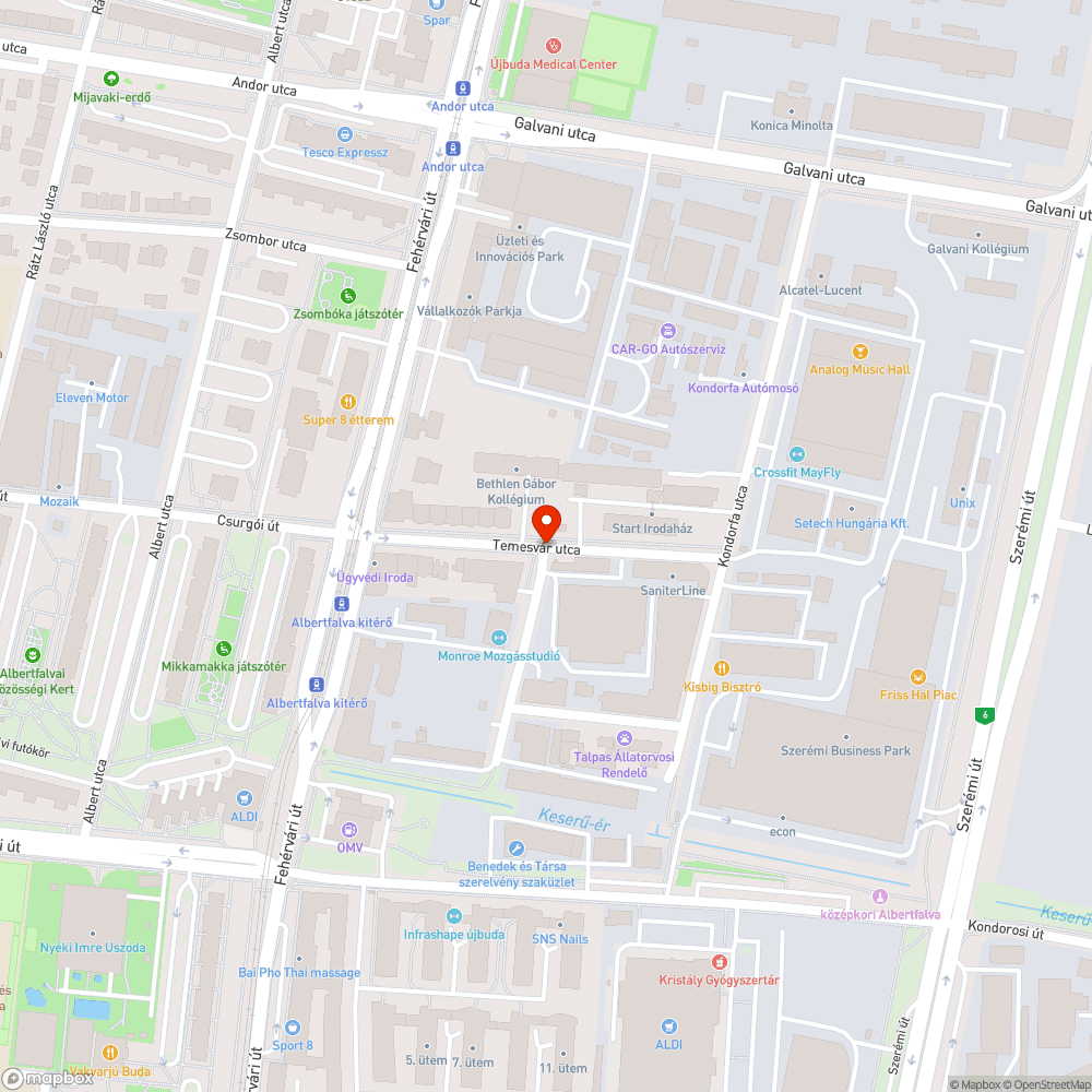 Elhagyott autó bejelentés helye