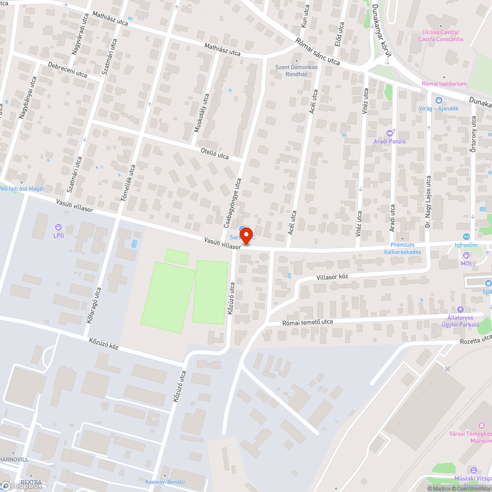 Brutál kátyú a Vasúti Villasoron bejelentés helye