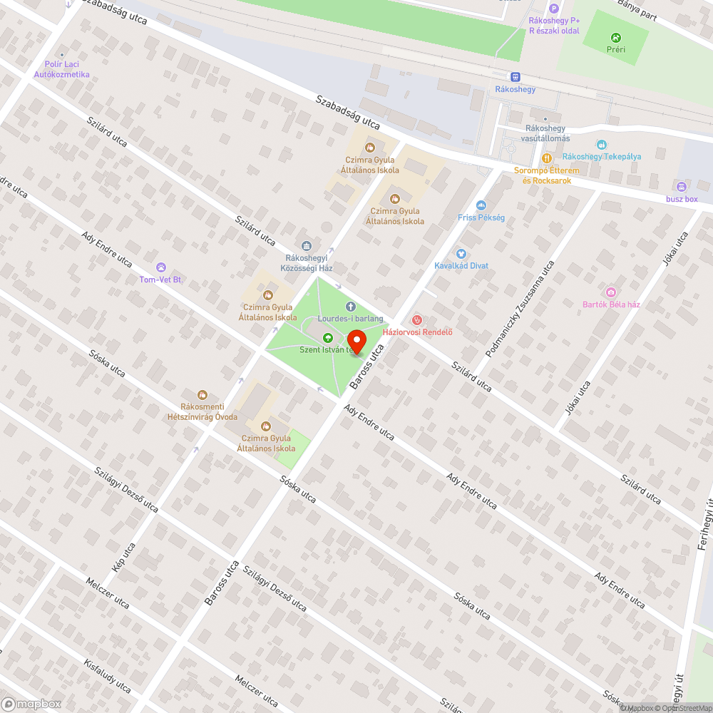 Leszakadt pad bejelentés helye