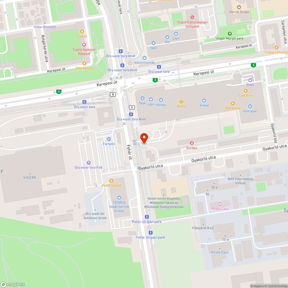 Otthagyott, szétszerelt kerékpárok az Örs vezér tere környezetében (Gyakorló u.2 és Árkád előtt) bejelentés helye