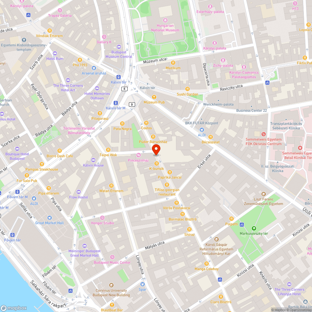 Kőtörmelék a Ráday utca 5. szám alatt. bejelentés helye