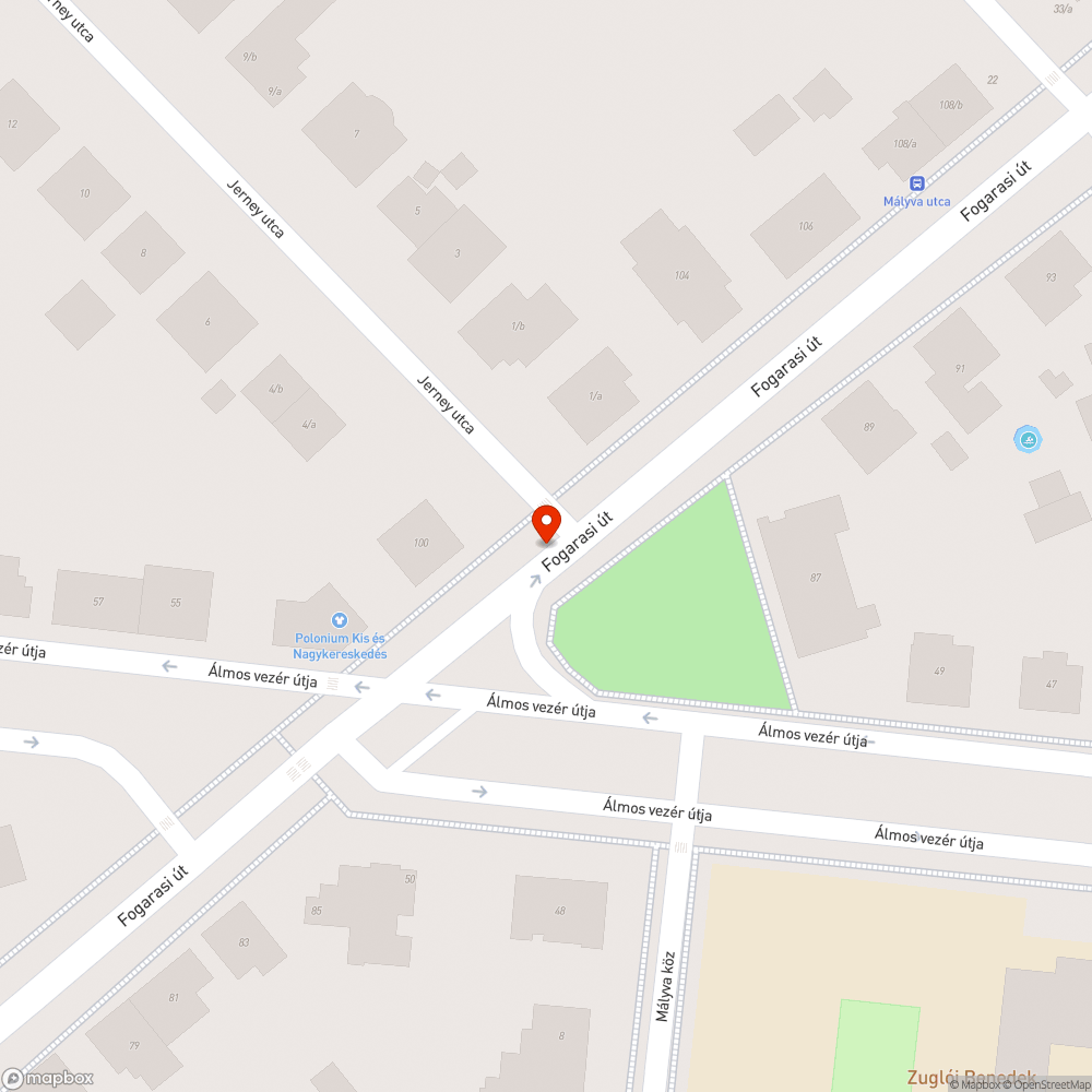 Elferdített szemetes bejelentés helye