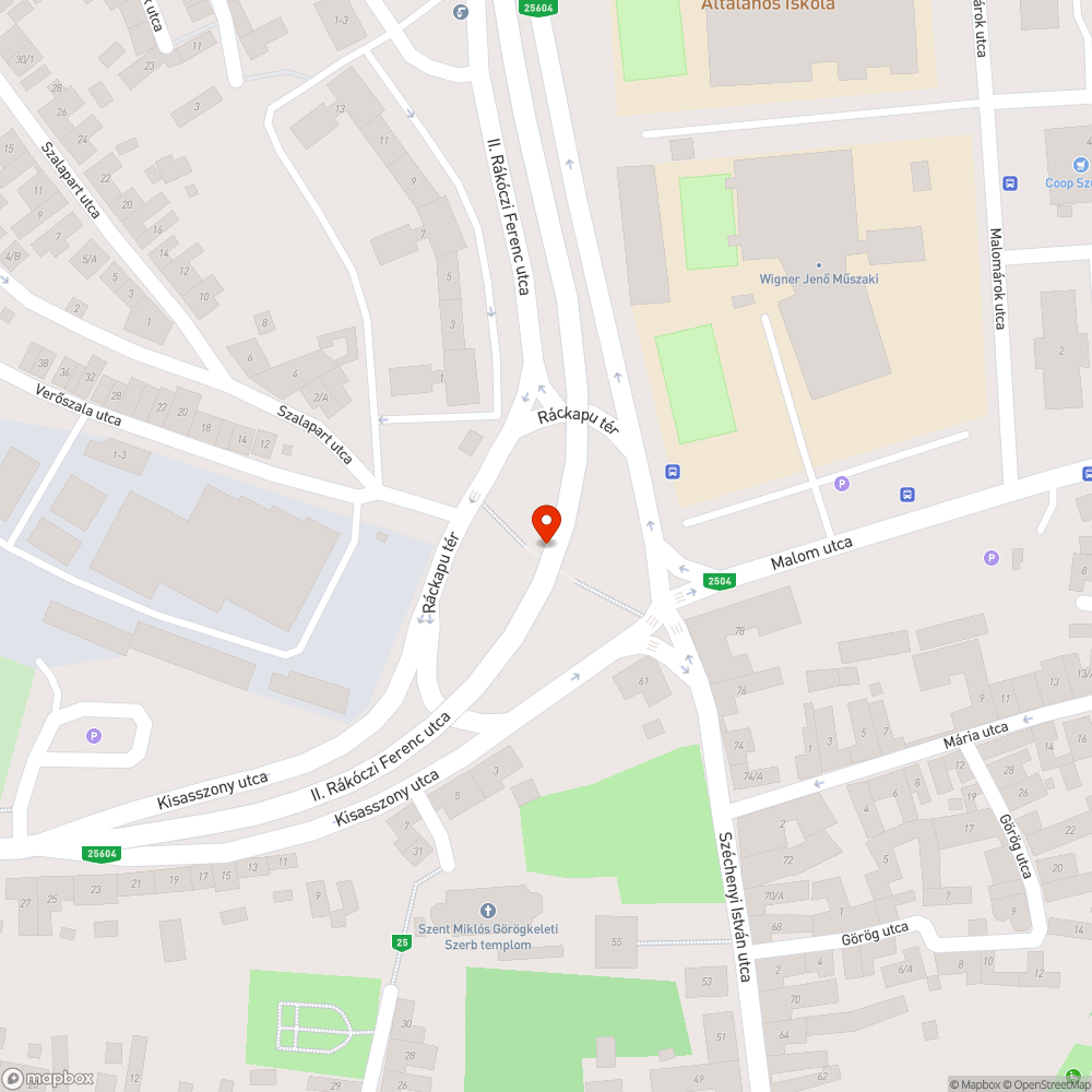 Széchenyi úti, II.Rákóczi Ferenc Ferenc úti, Egri úti, Malomárok úti mindét oldali járda hibái bejelentés helye