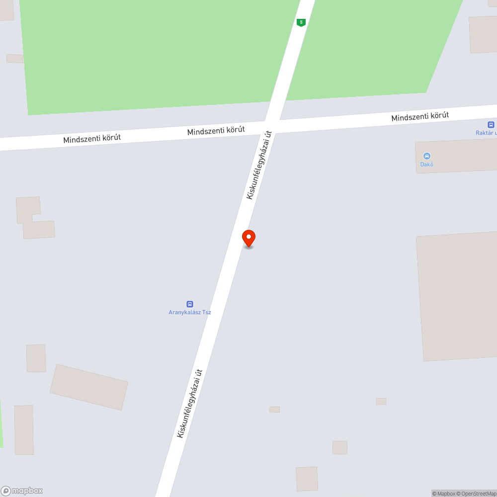 Hiányzó járda/kerékpárút az 5-ös főút mellett bejelentés helye