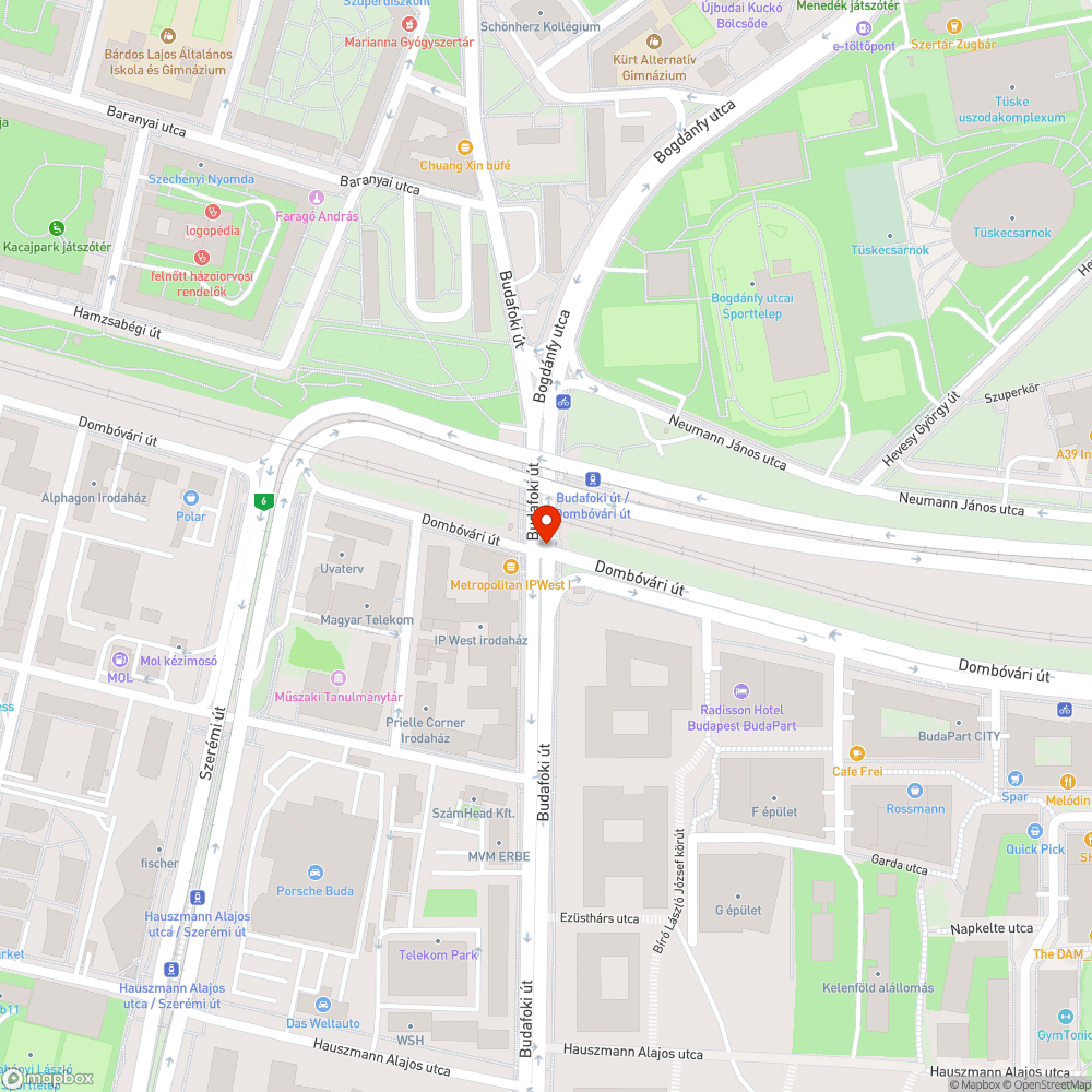 Vízelvezetési probléma a Budafoki-Dombóvári út kereszteződésben bejelentés helye