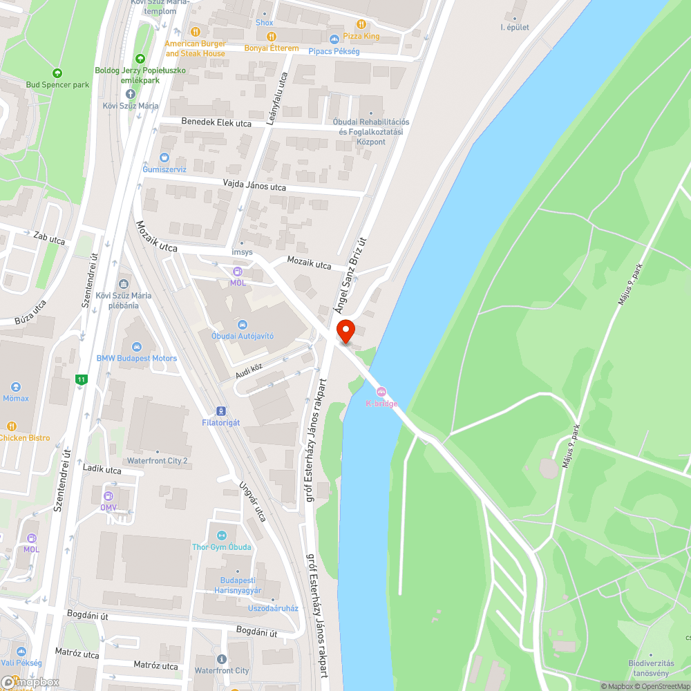 Az évtizedek óta teljes felújításra váró K-híd. bejelentés helye