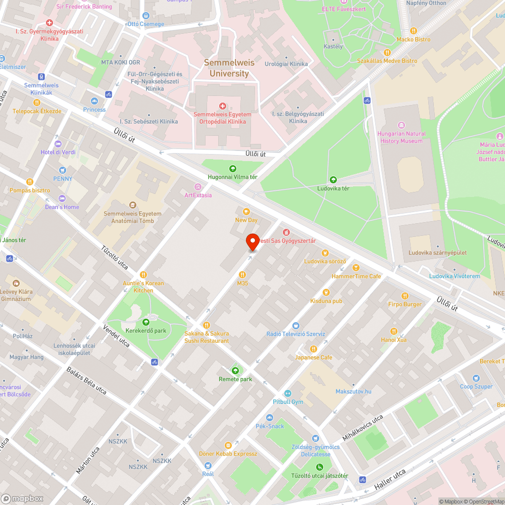 Klinikàk megàllótól bejelentés helye