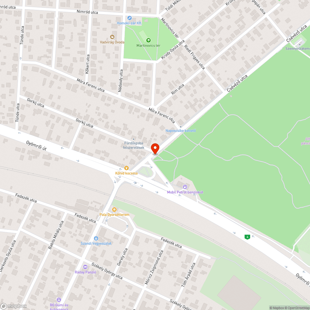 Buszmegálló rongálás bejelentés helye