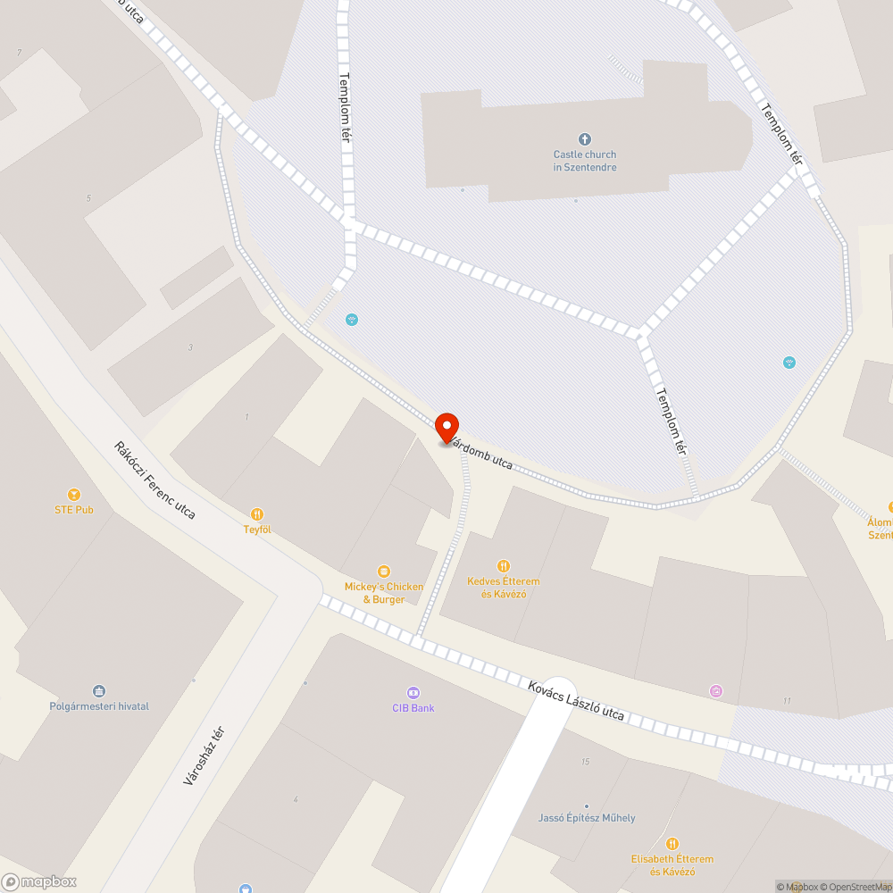 Leszakadt szemetesek a Templomdomb lépcsőinél bejelentés helye