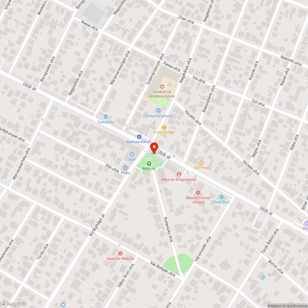 Beszakadt járda bejelentés helye