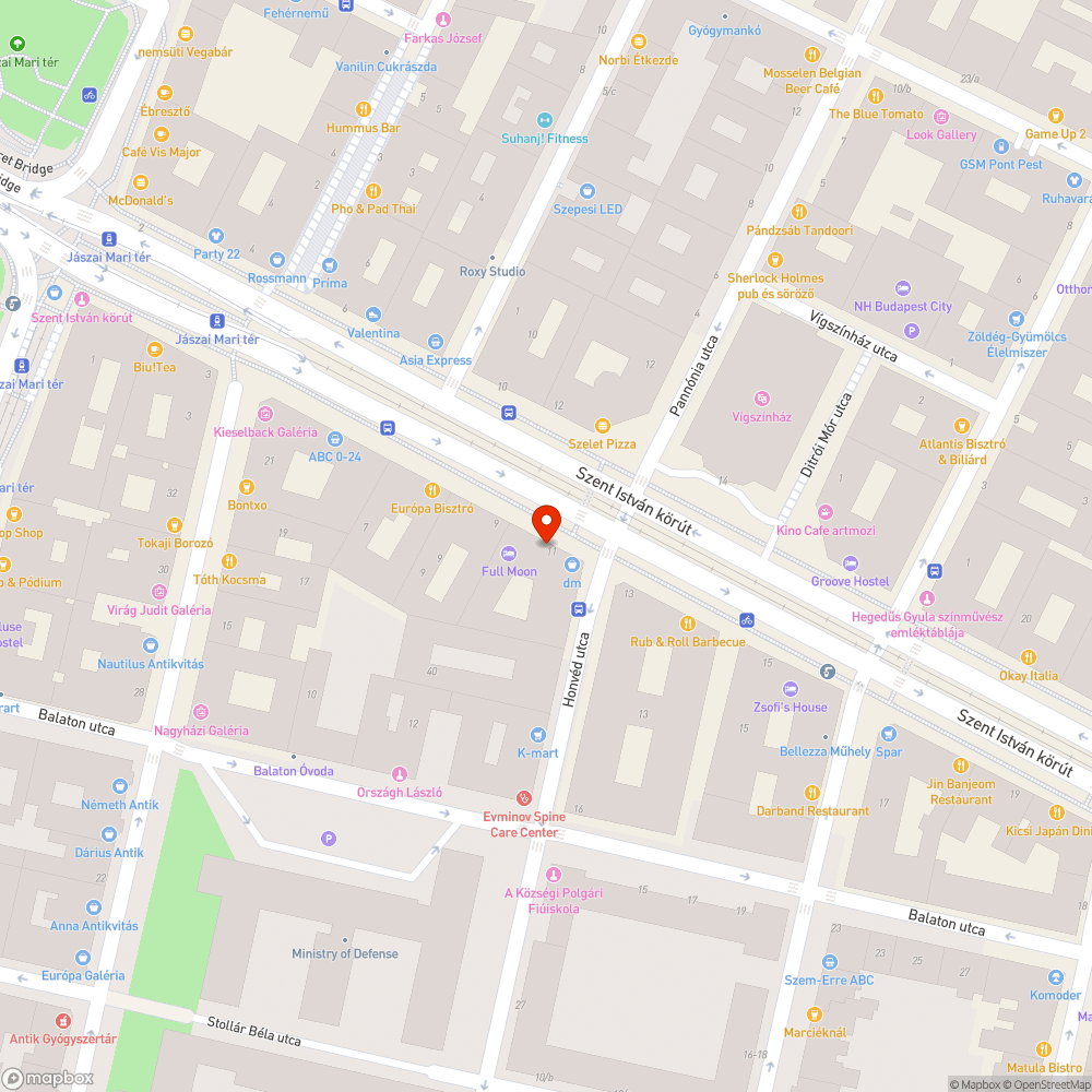 Otthagyott terelőoszlop a Szent István körúton. bejelentés helye