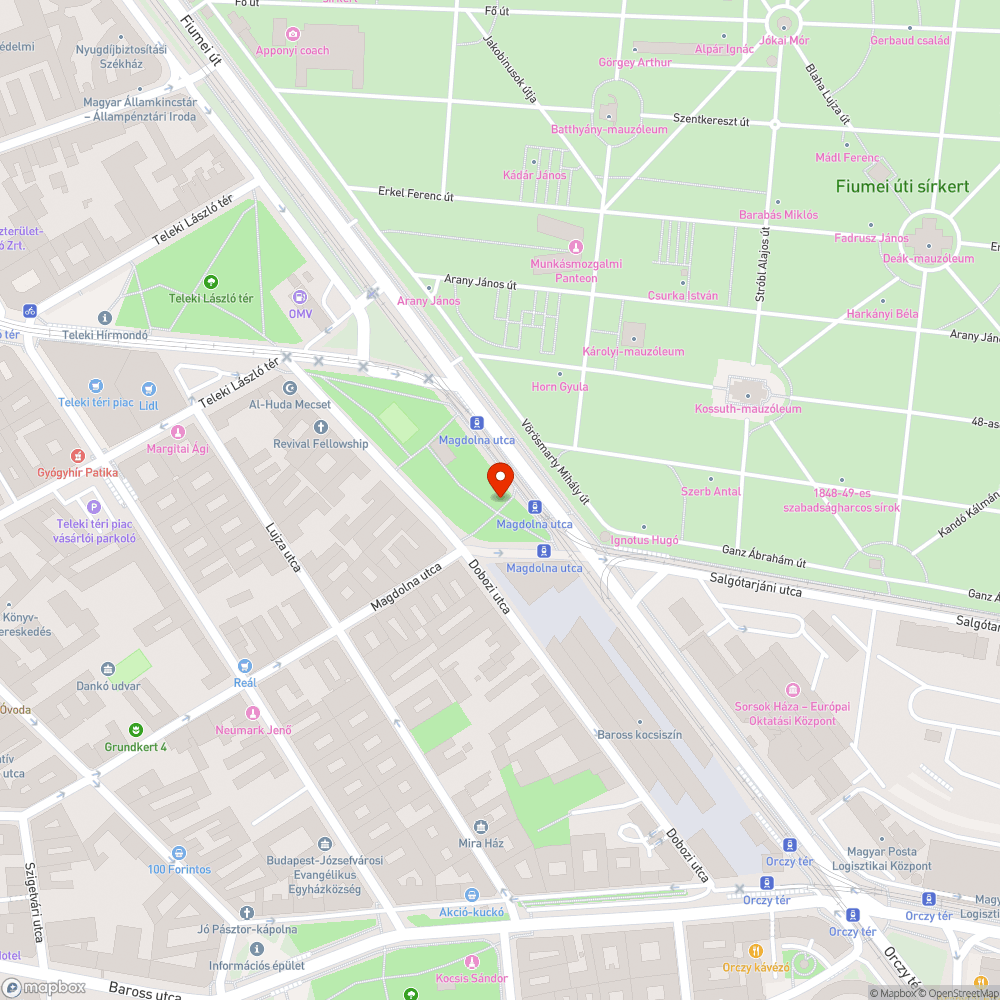 Megrongált szemetes bejelentés helye