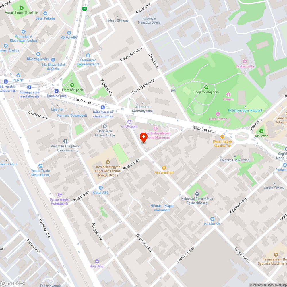 egyre növekvő kátyúk a nyomvonalban a tűzoltóság kijáratánál bejelentés helye