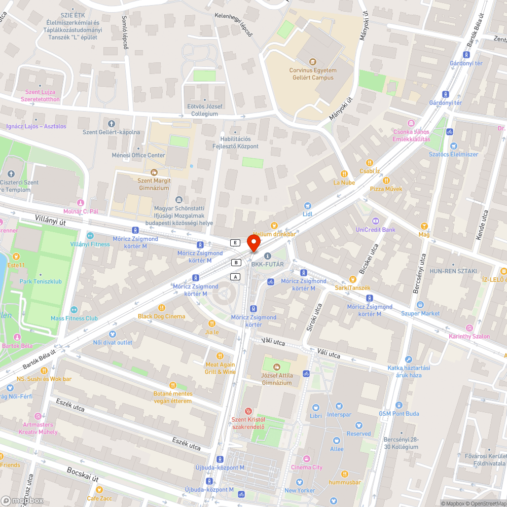 Kőtömb a Móricz Zsigmond körtérnél. bejelentés helye