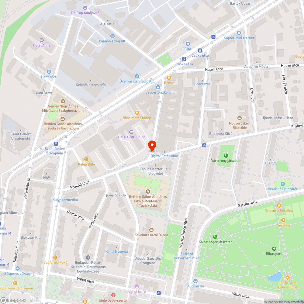 Tartóoszlopról letört szemetes bejelentés helye