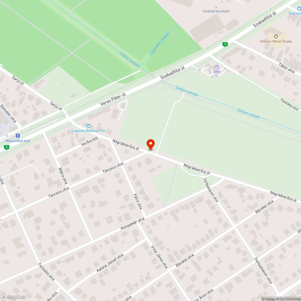 Sáros felhajtó út bejelentés helye