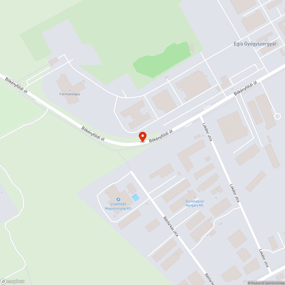 Rákosligeti határút kátyuk bejelentés helye