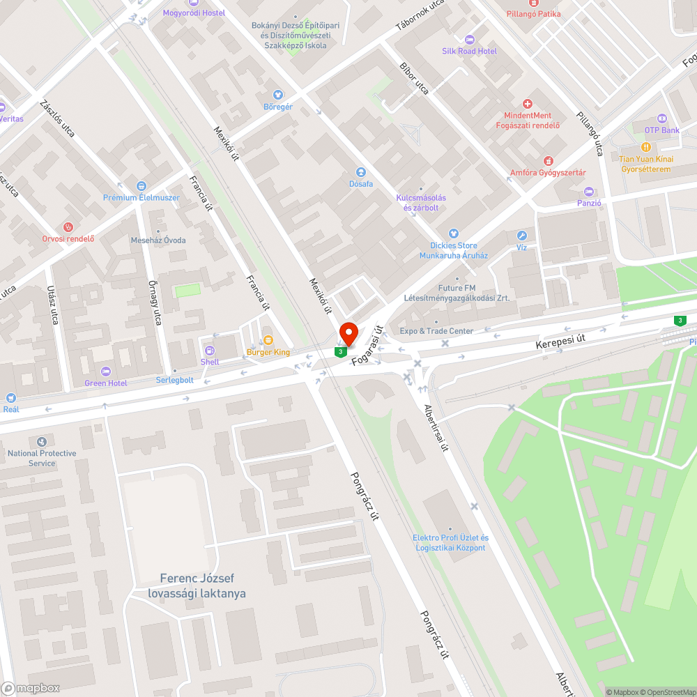 óriási kátyú bejelentés helye