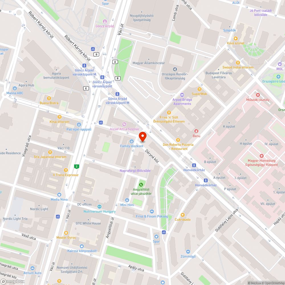 Összetört fekvőrendőr bejelentés helye