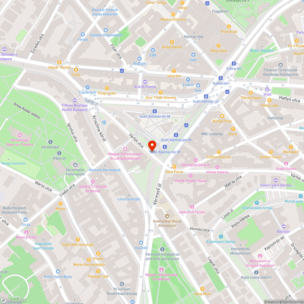 Széll Kálmán téri buszmegálló bejelentés helye