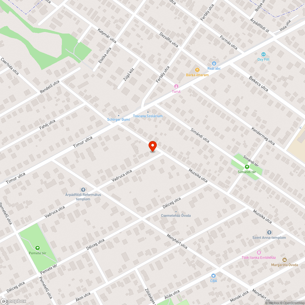 Elhagyott autó bejelentés helye