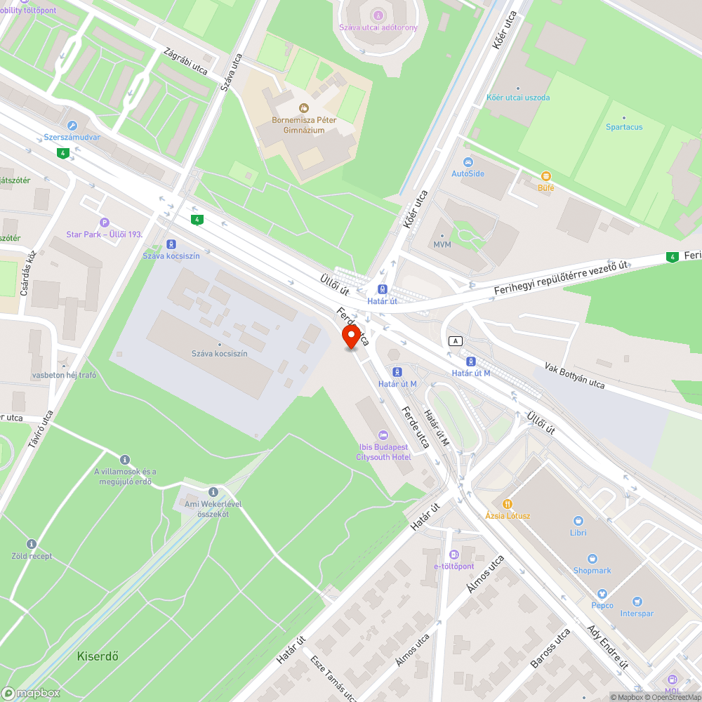 Szemét a Határ út M- nál bejelentés helye