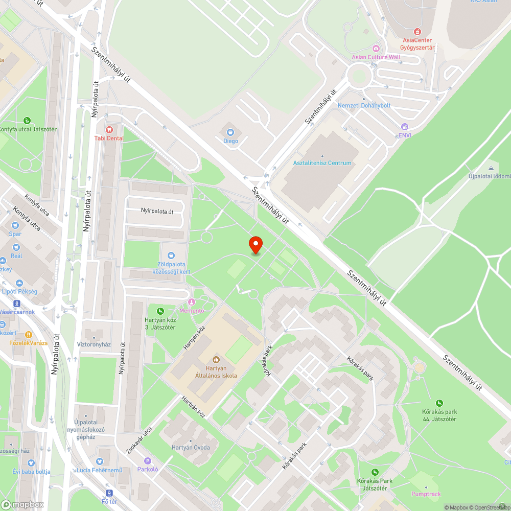 Lesózott kavicsos járda bejelentés helye