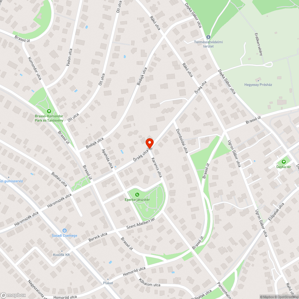 "Biztonsági szalagkorlát" sérülése bejelentés helye