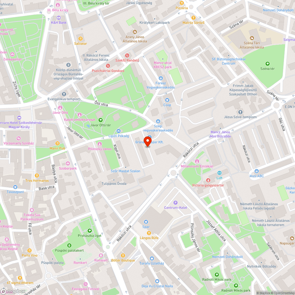 Utcányi sötétség bejelentés helye