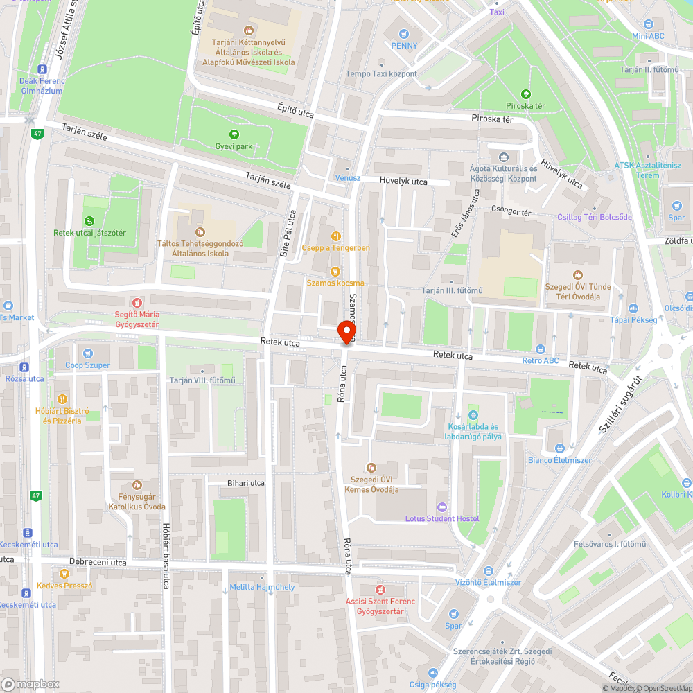 Nagyon rossz állapotban lévő kerékpárút a Retek utcában bejelentés helye