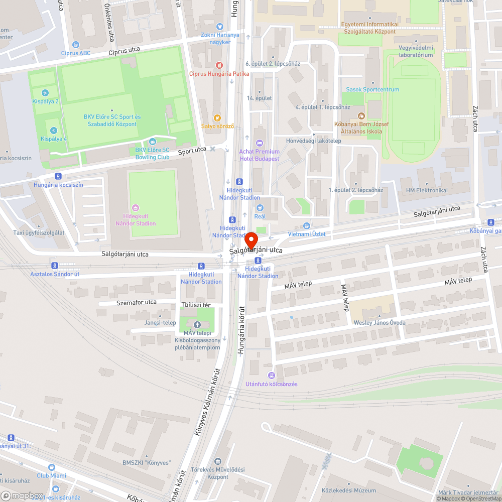 A kerékpárúton nem működik a kerékpáros jelzőlámpa (a zöld jelzést nem mutatja) bejelentés helye