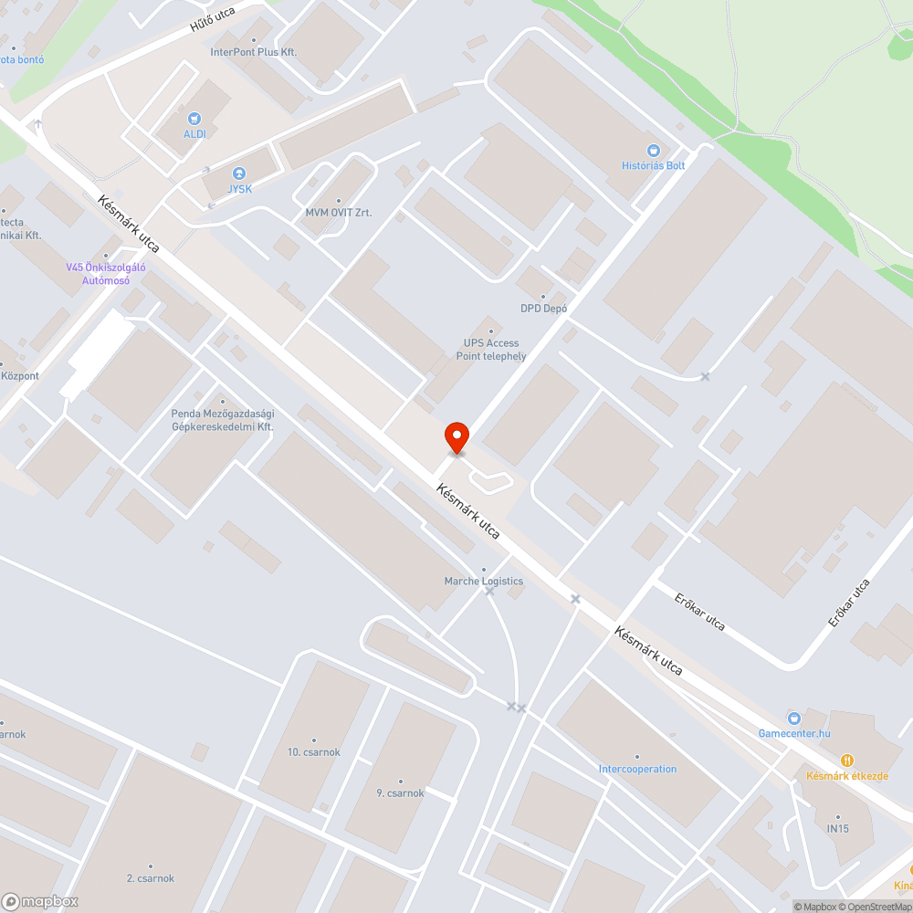 nagy kiterjedésű kátyú és hiányzó bazalt kövek bejelentés helye