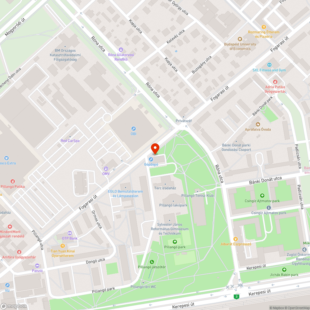 Otthagyott, törött betonoszlop a Fogarasi úton. bejelentés helye