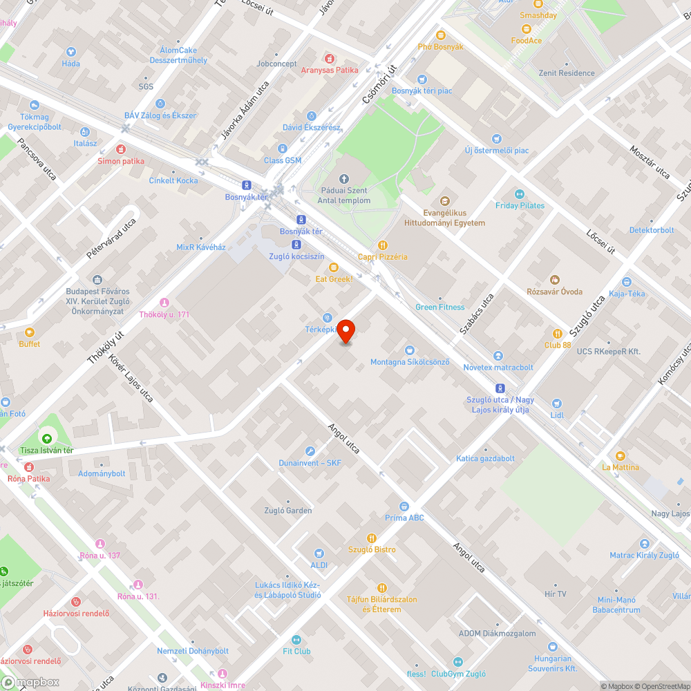 Kőtörmelékek a Bosnyák utcában. bejelentés helye