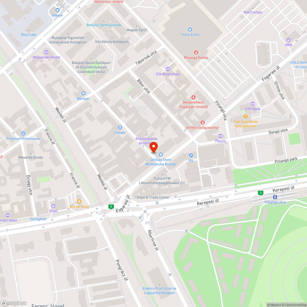 Kőtörmelékek a Várna utcában. bejelentés helye