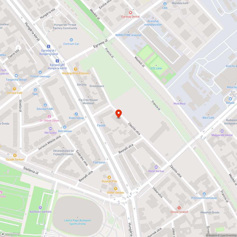 Kátyú bejelentés helye