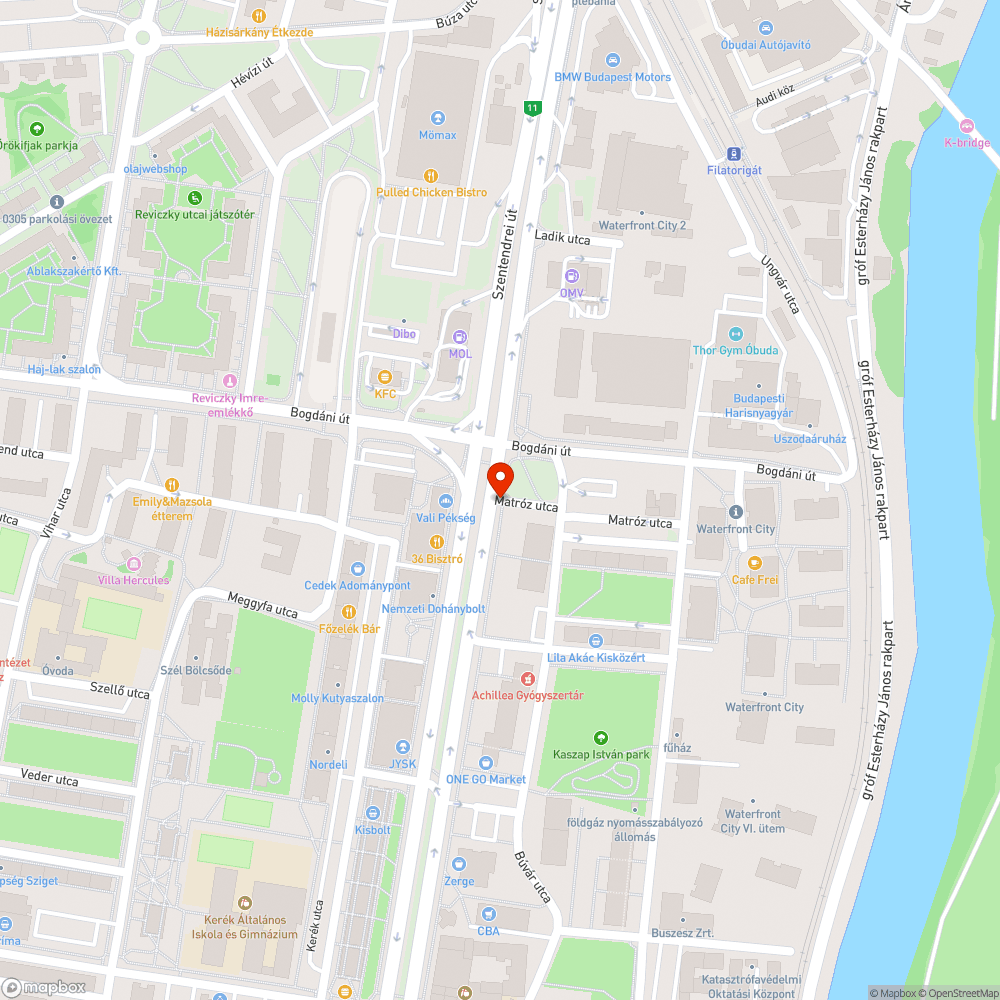 Forgalmas helyen elhagyott  külföldi rendszámos autó bejelentés helye