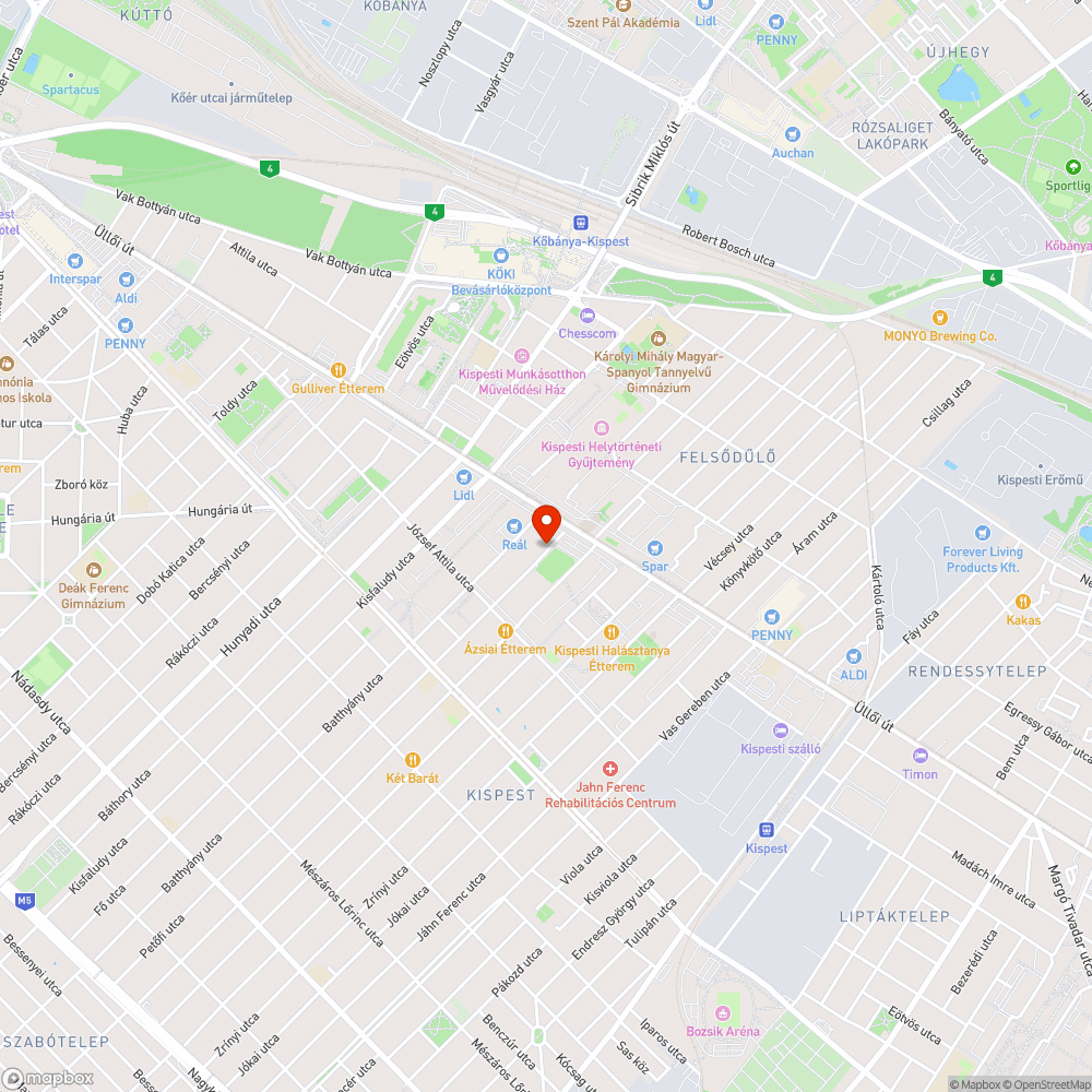 A járda kátyús bejelentés helye